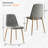 Upholstered Fabric Full Back Side Chair (Set of 8)-1856411956