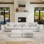 Upholstered U-shaped Symmetrical Sectional With Ottoman-1963980653