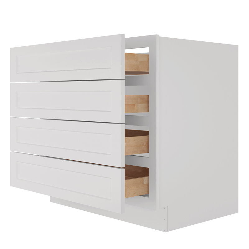 Armoire à tiroirs standard en bois dur prêt à assembler, H 34,5 po x l 12 po, Pigeon Shaker