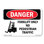 Forklift Only No Pedestrian Traffic Plastic Sign 18" X 12"