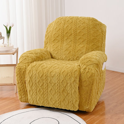 Housse pour fauteuil inclinable 1 place, housses de fauteuil inclinables en molleton extensible pour 1 canapé inclinable, housse de canapé inclinable en jacquard à poche simple, épaissie, très douce