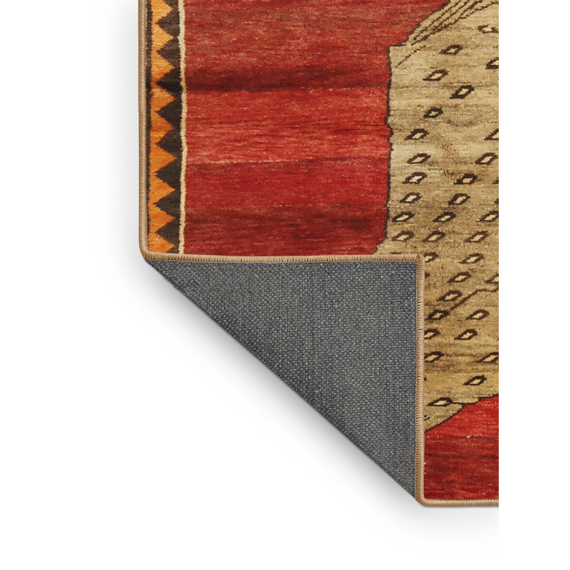 Tapis brun / rouge, Rectangle 5 pi x 7 pi