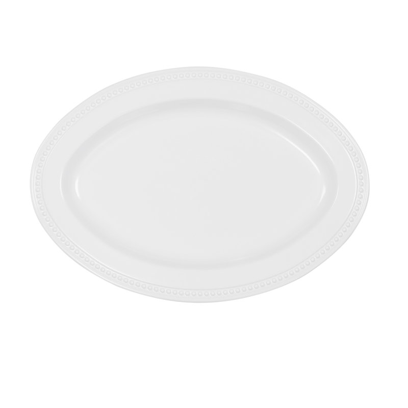Elite Global Solutions Venetian Melamine Platter, White