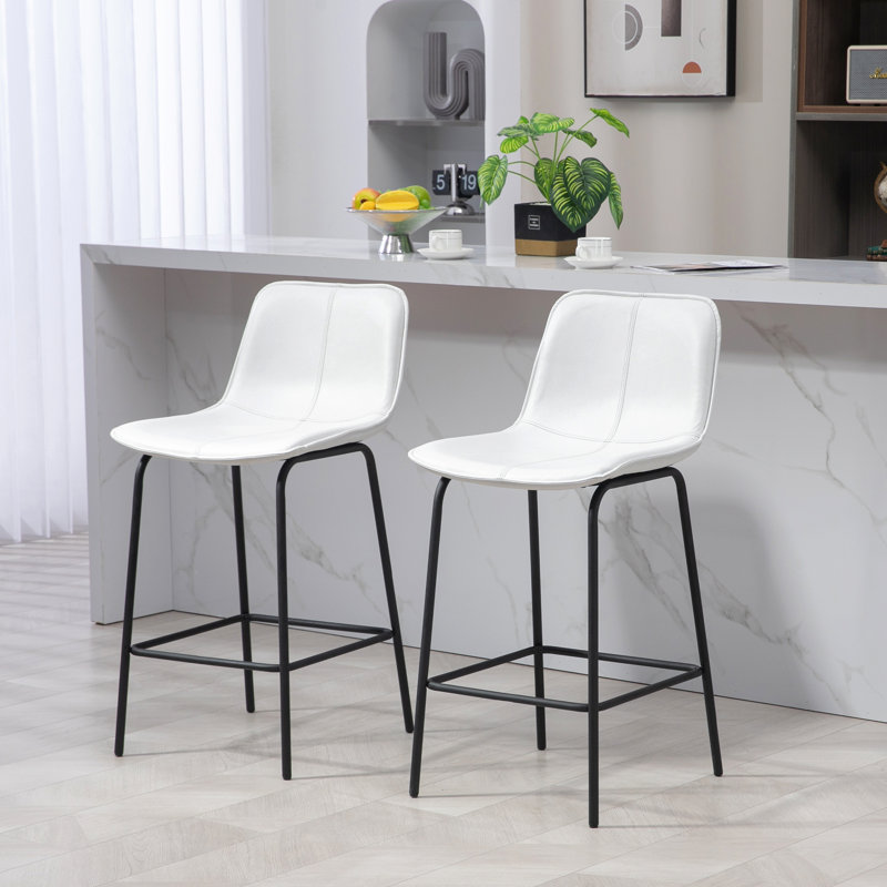 Tabouret de comptoir 26 po Ransell, Blanc