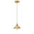 1-lamp gradient brown adjustable glass pendant light