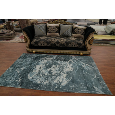 Nature Print Abstract Modern Area Rug 5x8
