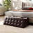 43 Inches Folding Storage Ottoman Bench with Side Pocket Storage Chest Brown-851236413