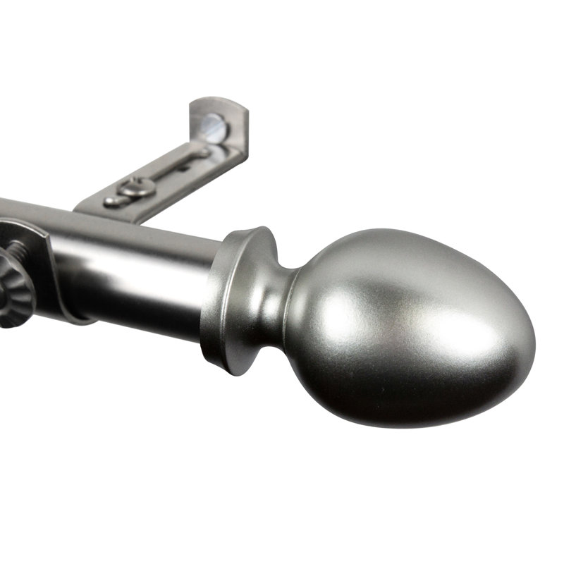 Tringle à rideaux 4 côtés Emeka, Nickel satiné, 28 po à 48 po (chaque côté)