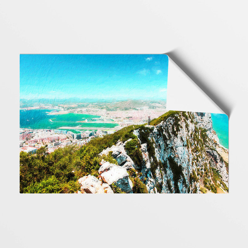 Rock of Gibraltar Skyline - Frameless Print, 21 cm H x 29.7 cm W