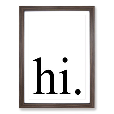 Hi Black - Picture Frame Typography