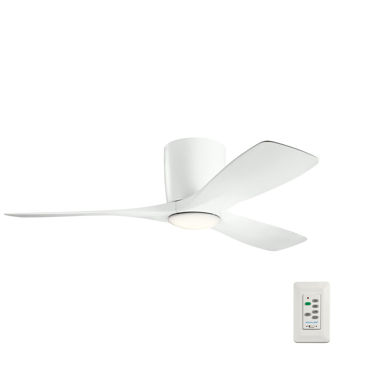 Volos 48'' Ceiling Fan with LED Lights, Matte White