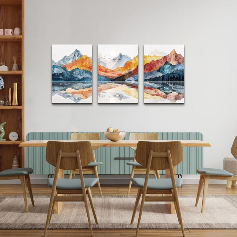 3 Piece Wrapped Canvas Print, 40 cm H x 30 cm W