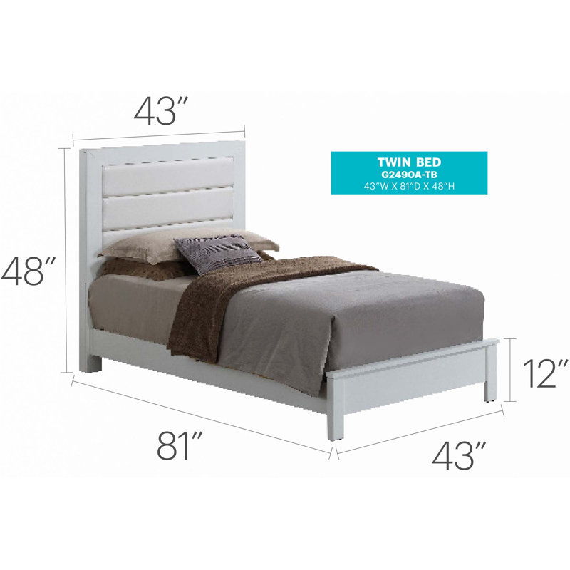 Lit transitionnel (lit seulement), Simple, Blanc