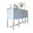 Retro Blue Solid Wood Accent Cabinet