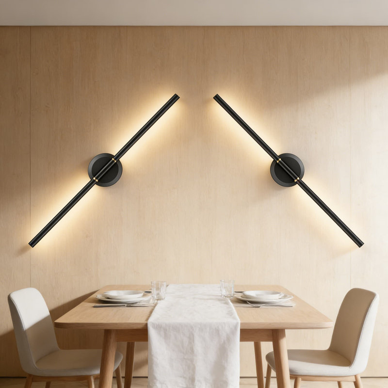 Ensemble de 2 appliques murales rechargeables à DEL à intensité variable avec télécommande, tube rotatif à 360 °, minuterie et fonction mémoire