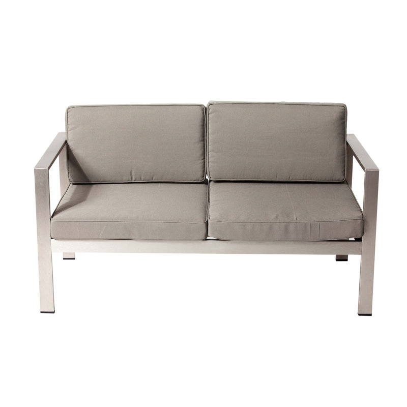Table basse 10 pièces avec coussins Aynura, Gris