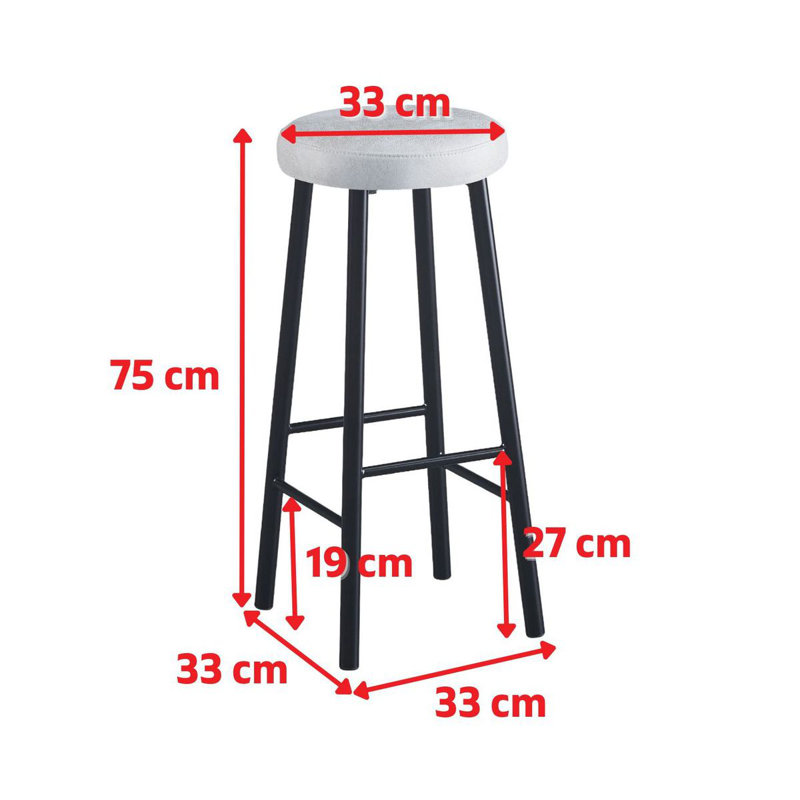 Aavni 75cm Classic Bar Stool/Counter Stool, Brown