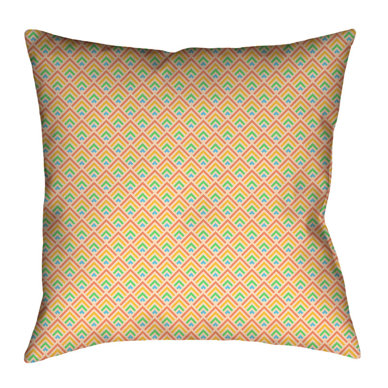 Coussin Katelyn Elizabeth, 16 po x 16 po, Jaune, Polyester