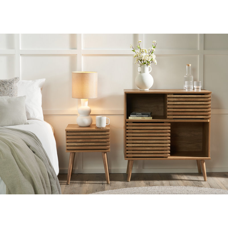 Teachey 40cm W Manufactured Wood Bedside Table