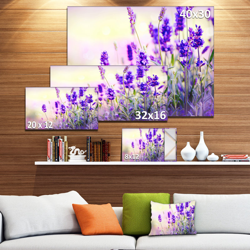 " Purple Lavender Field ", 8" H x 12" W x 1" D
