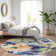 Machine Washable Indoor/Outdoor Claudian ACN1484 Navy Rug