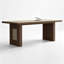 Bureau rectangulaire en bois massif noyer-1678588476