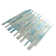 Aurora Blue 11.82 in. x 12.76 in. Interlocking Glossy Glass Mosaic Tile