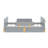 Kids Daybed Frame with Storage Drawers and Safety Guardrails,  Wood Daybed with Headboard and Hook Organizer, Gray, Full-654134730-654134724