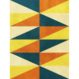 Geometric With Triangles 2 Print by Angel Estevez