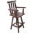 Rustic Bar Stool - Fir Wood Construction, Comfortable Backrest, 360° Swivel, Ideal For Kitchen, Dining Room, And Pub-1055332879