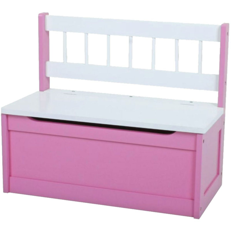 Elliott Wooden Bench With Storage Space, White/Beige