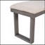 Ensemble de salle à manger en bois massif 6 pièces avec table rectangulaire et 4 chaises avec banc (gris)
