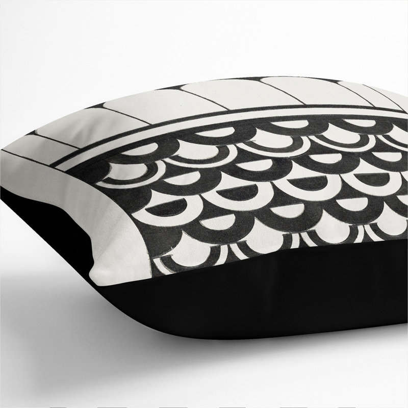 Ornament Vol.2 By Samuel De Mesquita Square Throw Cushion, Black, 55cm H x 55cm W x 20cm D