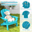 Fauteuil de foyer Adirondack avec accoudoirs à dossier haut pour enfants de 3 à 8 ans-1215888459