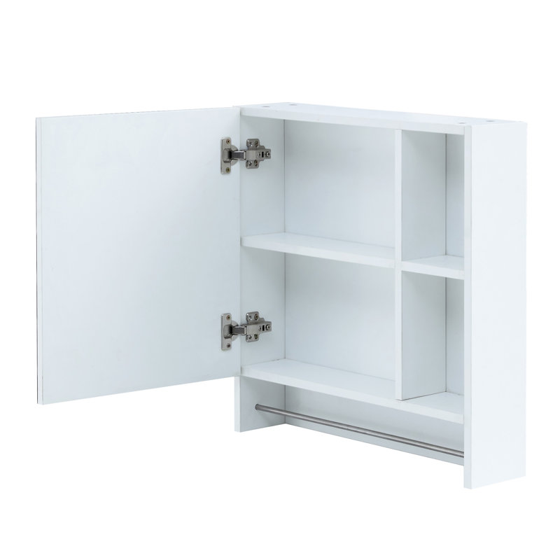 Bathroom Mirror Cabinet Wall Mounted, White