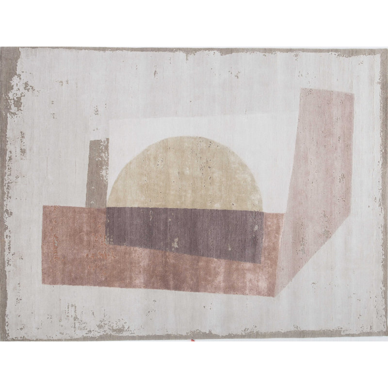 Contemporary Hand Knotted Wool Area Rug