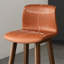 Chaise d'appoint orange à dossier solide (ensemble de 2)-133573786-133573784