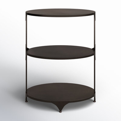 Oval 3-Tier Metal Storage Shelf