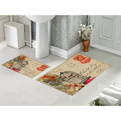 Ensemble de tapis de bain 2 pièces Dinnis