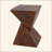 MGO Side Table With Twisted Hourglass Design For Indoor And Outdoor Use, Durable And Compact-1534490625