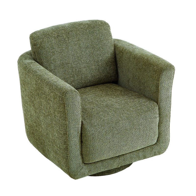 Joie Upholstered Swivel Chair, Laurel Forest Textured Basketweave