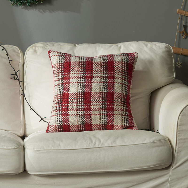Housse de coussin Holiday Holiday Christmas, Rouge, 18 po x 18 po