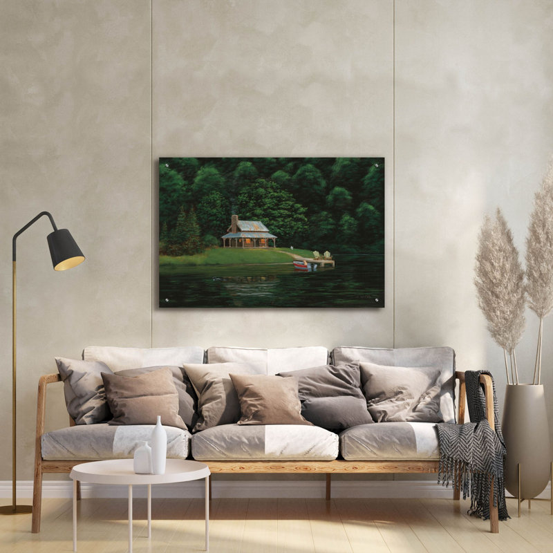 «Happy Place 1» par James Wiens, art mural en verre acrylique, H 24 po x l 36 po x P 0,2 po