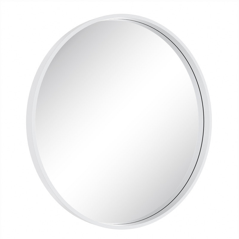 Karrina Round Mirror, 24" x 24", White