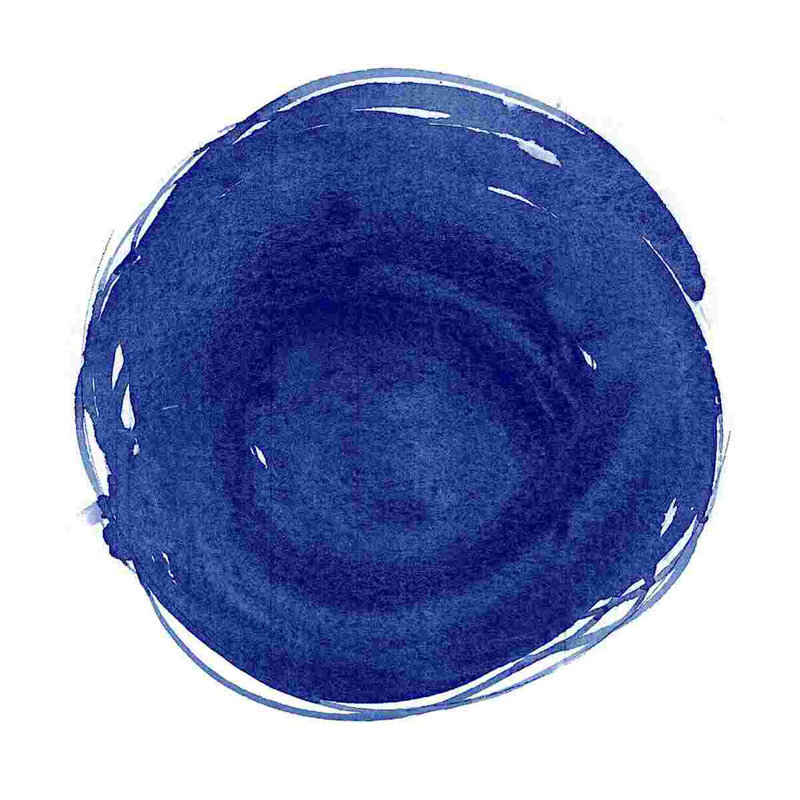 Cercle bleu marine, art textuel sur toile tendue, H 36 po x l 36 po
