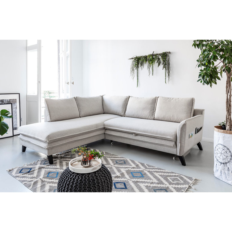 Charming Charlie Corner Sofa, Beige, Left Hand Facing