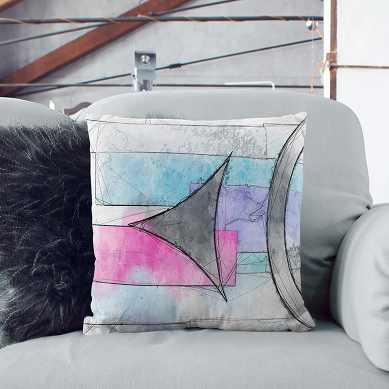 Square Throw Cushion, 40cm H x 40cm W x 15cm D