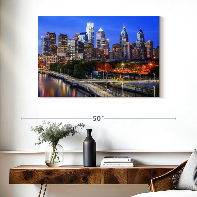Ravi Philadelphia Blue Hour, H 26 po x l 39 po