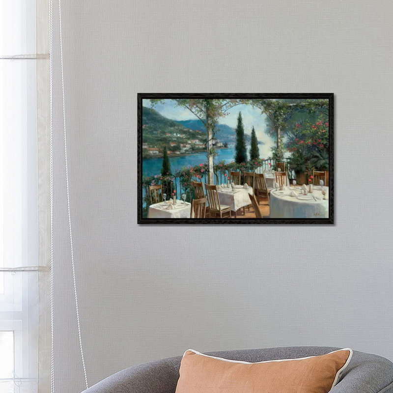 Amalfi Terrace by T.C. Chiu - Gallery-Wrapped Canvas Giclée on Canvas, Black Framed, 66.04 cm H x 45.72 cm W