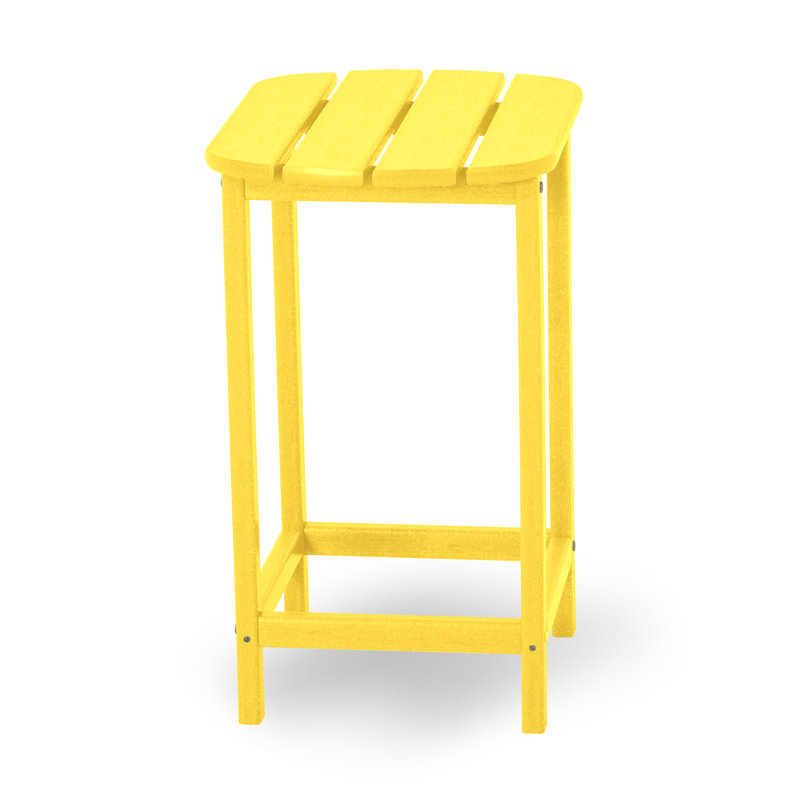 POLYWOOD South Beach 26" Counter Side Table, Lemon